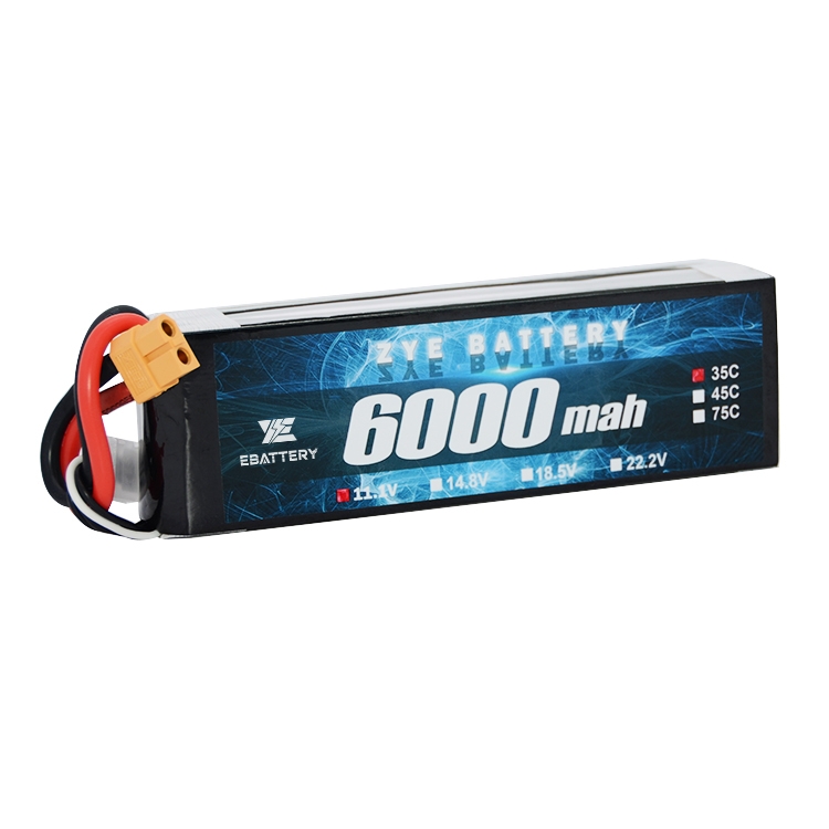 3S Lipo ব্যাটারি 6000mAh 60C 11.1v Lipo ব্যাটারি